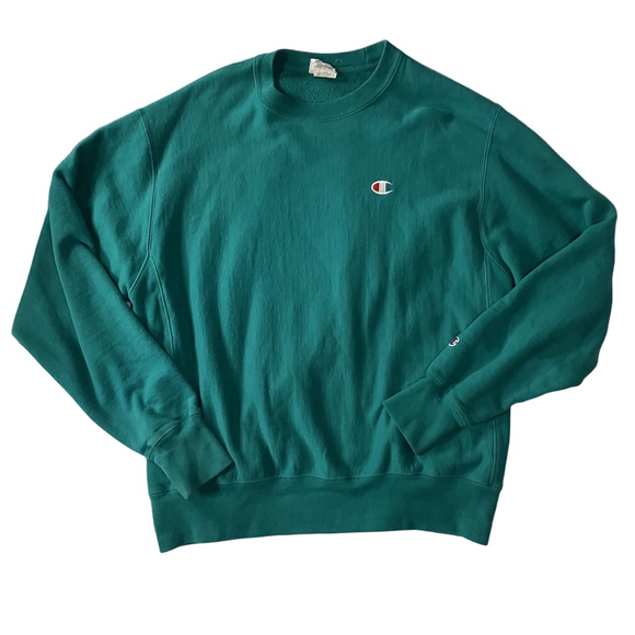 Champion Tops - Champion Reverse Weave Teal Sweatshirt Size Large for Women